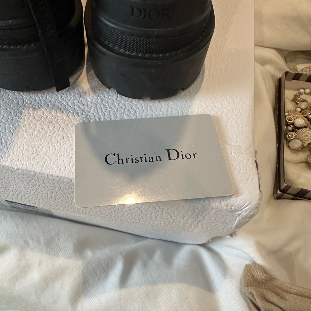 Christian Dior Black leather Explorer signature Women's Combat Boots NIB - Picture 12 of 12